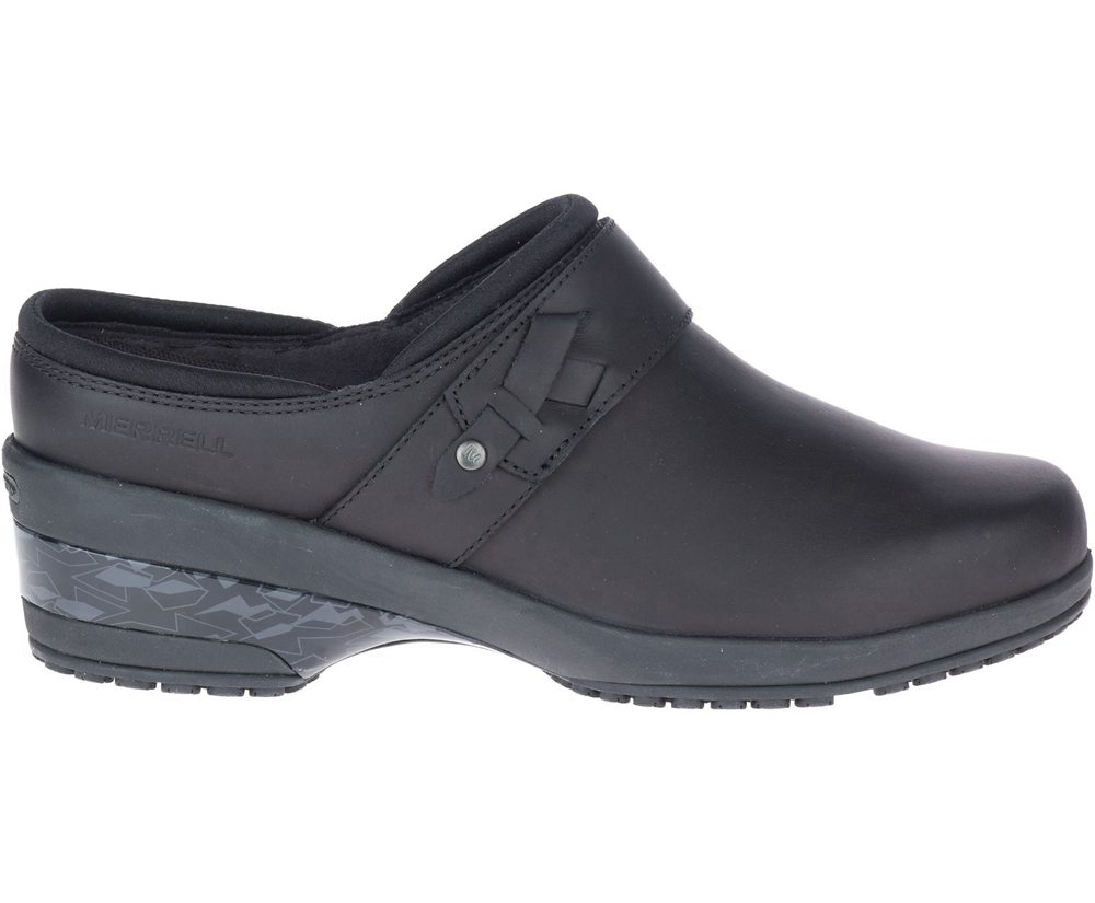 Merrell Slip Ons Black - Valetta PRO Slide Work - Womens 48IKUFBWR
